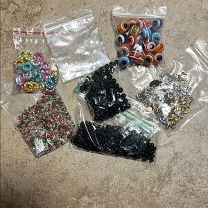 Assorted Beads and Metal Charms lot